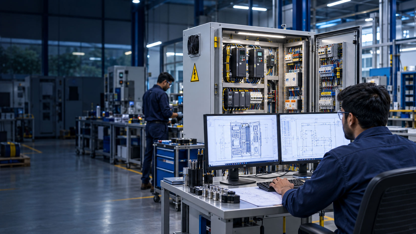 Tvashtra engineers developing a customized electrical control system
