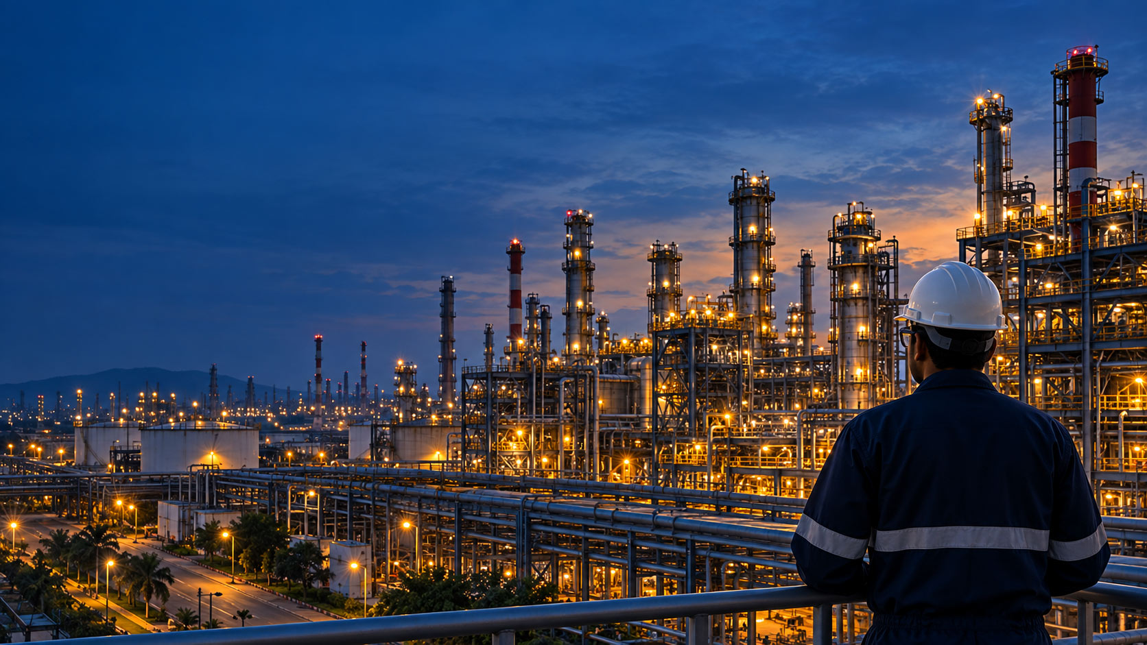 Tvashtra engineer at an illuminated process industry facility