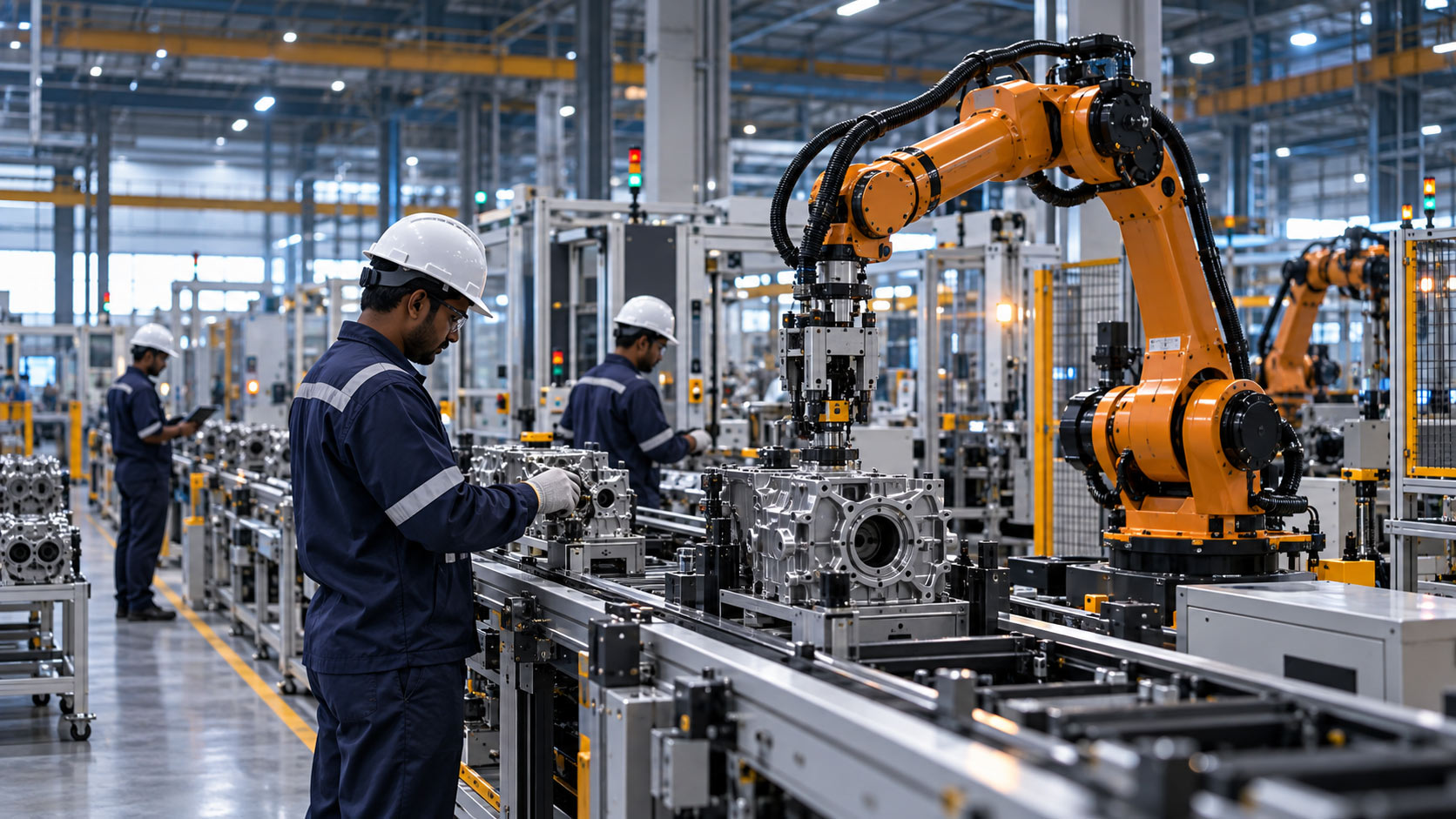 Tvashtra engineer working on an electrical control panel