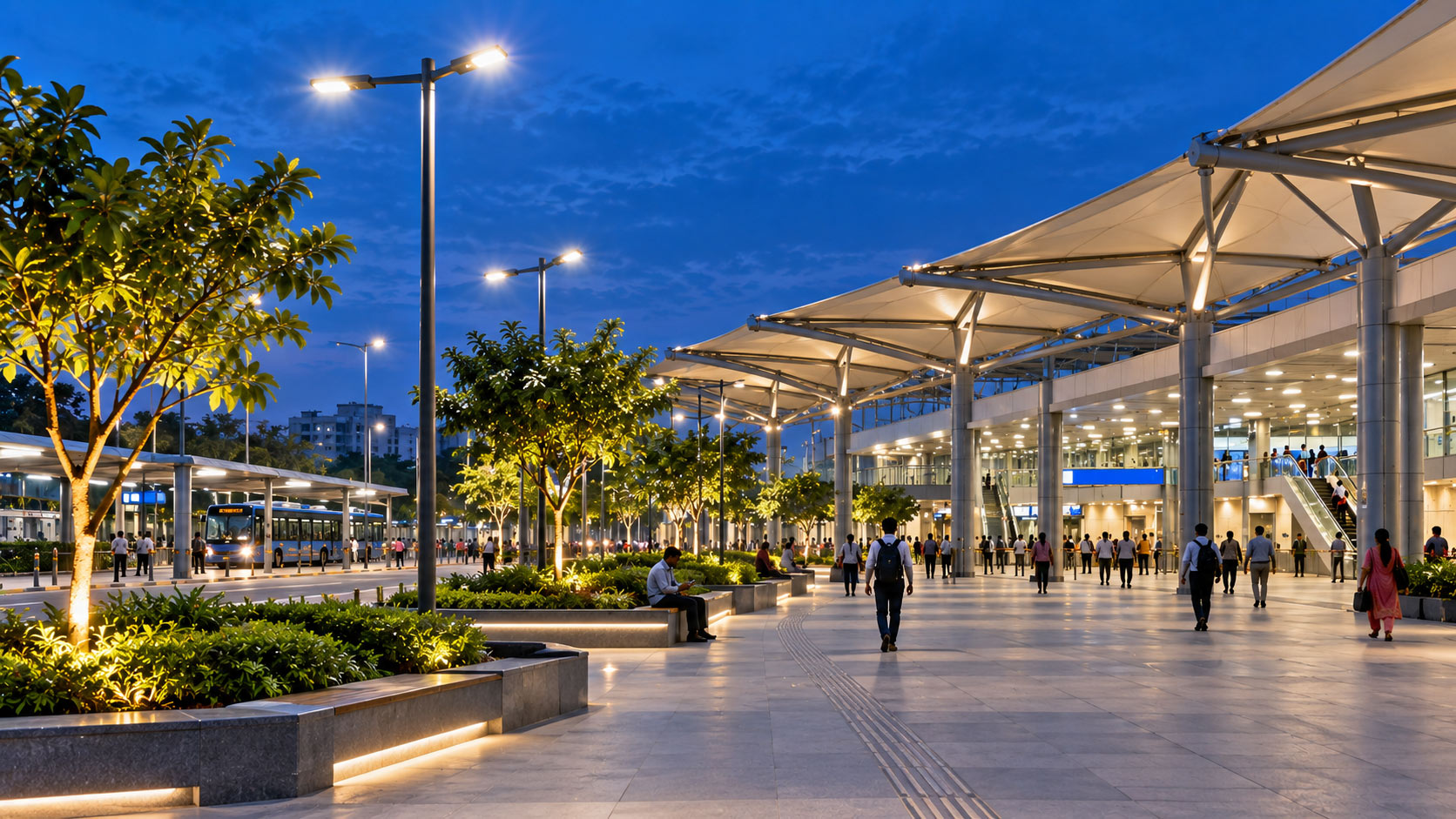 Connected lighting in a public infrastructure environment
